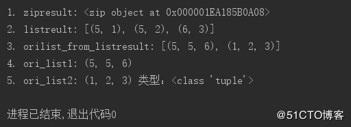 python tip ： zip