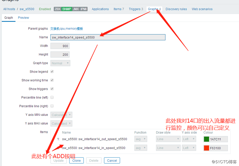 zabbix监控H3C的接口流量